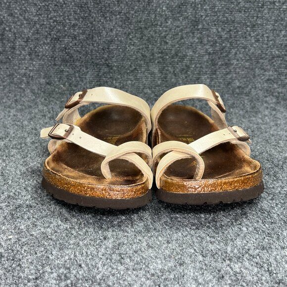 Birkenstock Mayari Sandals Womens Size 7 Cream Birko-Flor Buckle Strap Flip Flop - Picture 2 of 12
